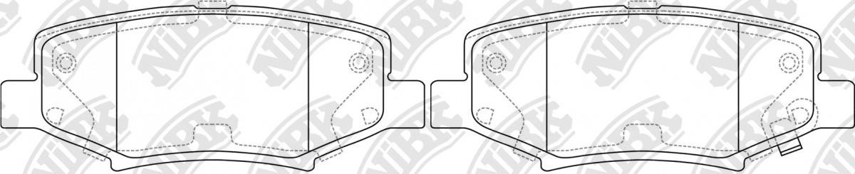 NiBK PN0497 Brake Pad Set, disc brake PN0497
