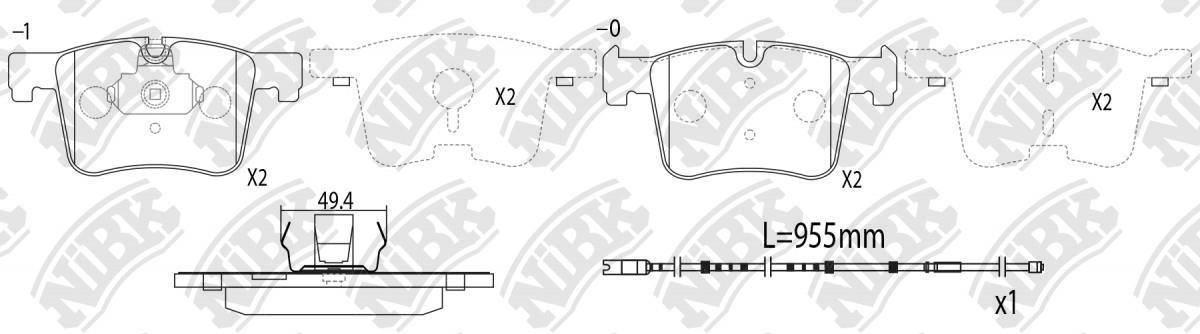 NiBK PN0558W Brake Pad Set, disc brake PN0558W