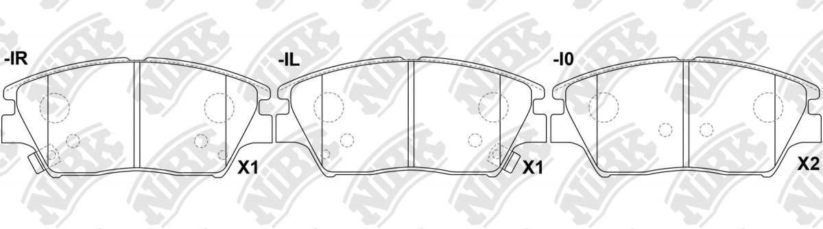 NiBK PN0587 Front disc brake pads, set PN0587