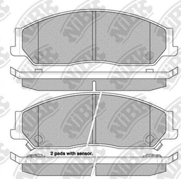 NiBK PN0828S Brake Pad Set, disc brake PN0828S