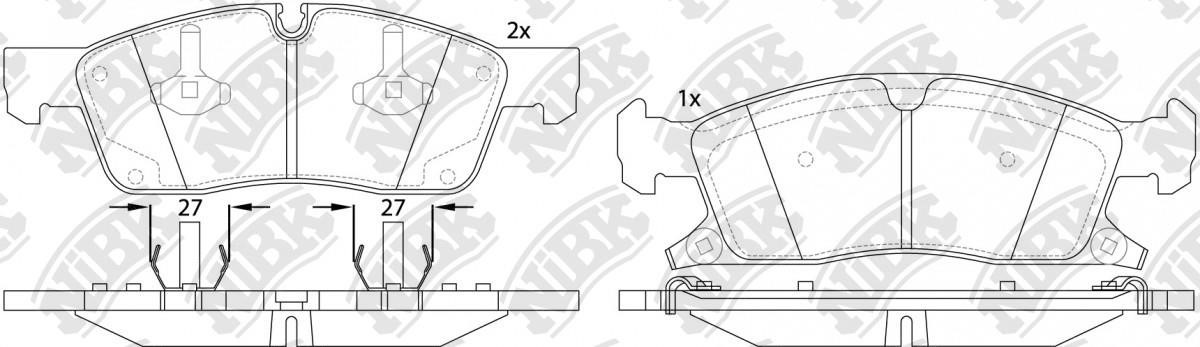 NiBK PN0833 Brake Pad Set, disc brake PN0833