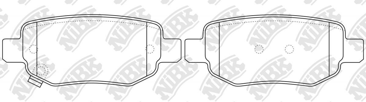 NiBK PN0846 Rear disc brake pads, set PN0846