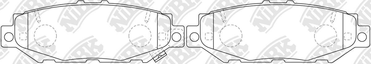 NiBK PN1363S Rear disc brake pads, set PN1363S