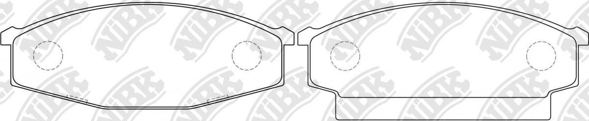 NiBK PN2078 Brake Pad Set, disc brake PN2078