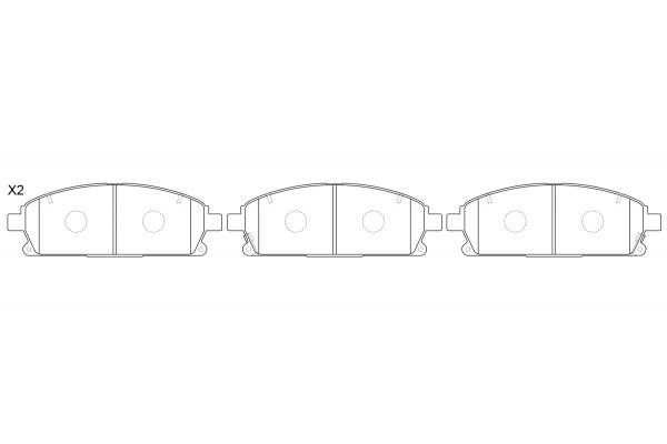 NiBK PN2389 Brake Pad Set, disc brake PN2389