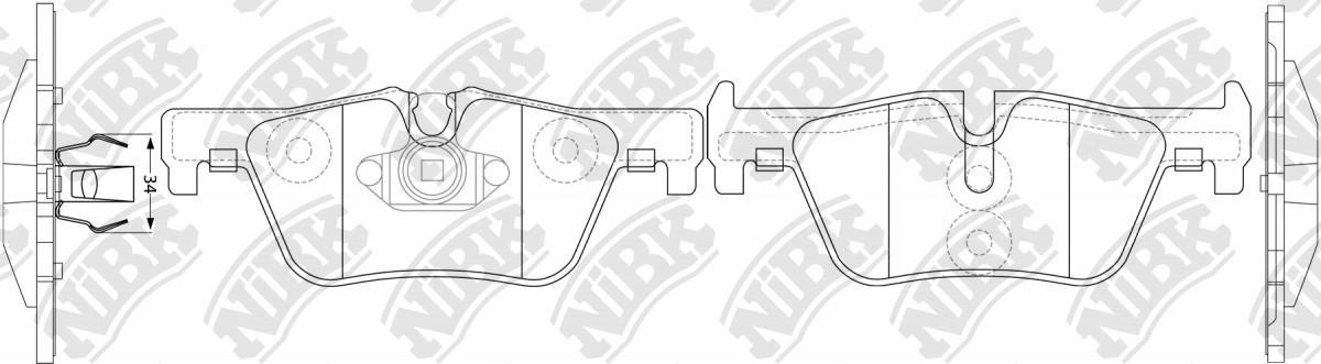 NiBK PN32002 Brake Pad Set, disc brake PN32002