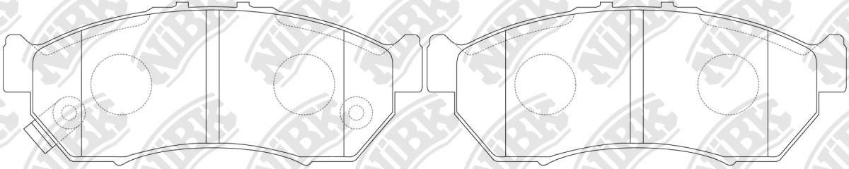 NiBK PN7525 Brake Pad Set, disc brake PN7525