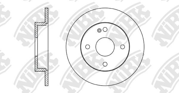 NiBK RN11003 Rear brake disc, non-ventilated RN11003