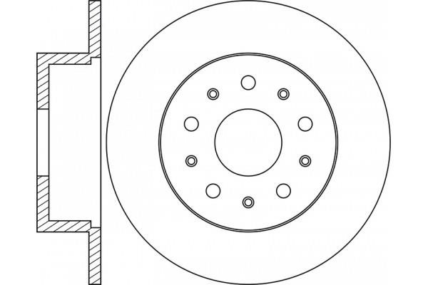 NiBK RN1118 Brake discs rear non-ventilated, set RN1118