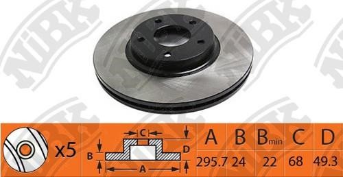 NiBK RN1417DSET Front brake disc ventilated RN1417DSET