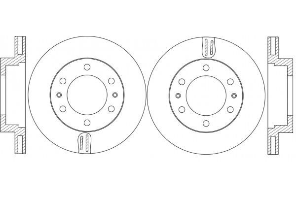 NiBK RN1443DSET Front brake disc ventilated RN1443DSET
