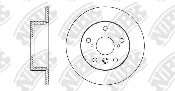 NiBK RN1486 Rear brake disc, non-ventilated RN1486