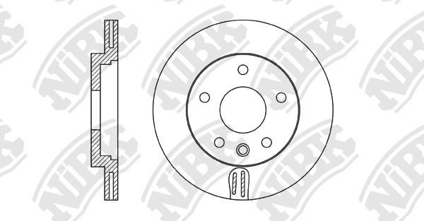 NiBK RN1493 Rear brake disc, non-ventilated RN1493