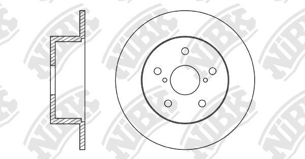 NiBK RN1509 Rear brake disc, non-ventilated RN1509
