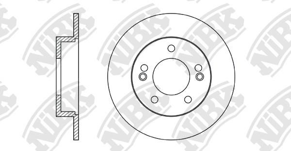 NiBK RN1549 Rear brake disc, non-ventilated RN1549