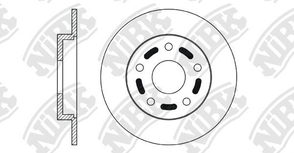NiBK RN1552 Rear brake disc, non-ventilated RN1552