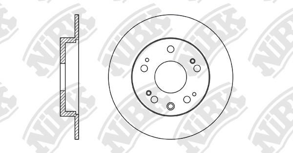 NiBK RN1561 Rear brake disc, non-ventilated RN1561