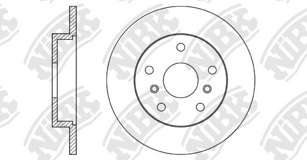 NiBK RN1570 Rear brake disc, non-ventilated RN1570