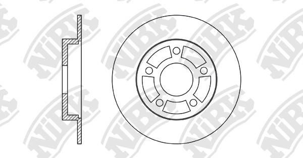 NiBK RN1572H Rear brake disc, non-ventilated RN1572H