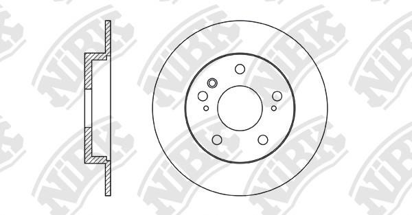NiBK RN1575 Rear brake disc, non-ventilated RN1575