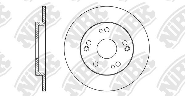 NiBK RN1599 Rear brake disc, non-ventilated RN1599