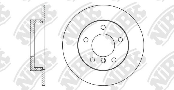 NiBK RN1602 Rear brake disc, non-ventilated RN1602
