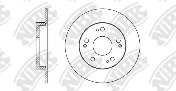 NiBK RN1609 Rear brake disc, non-ventilated RN1609