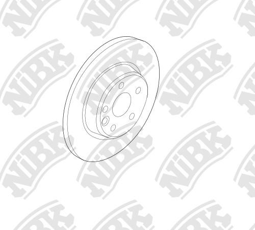 NiBK RN1768 Rear brake disc, non-ventilated RN1768