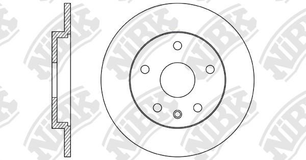 NiBK RN33002 Rear brake disc, non-ventilated RN33002