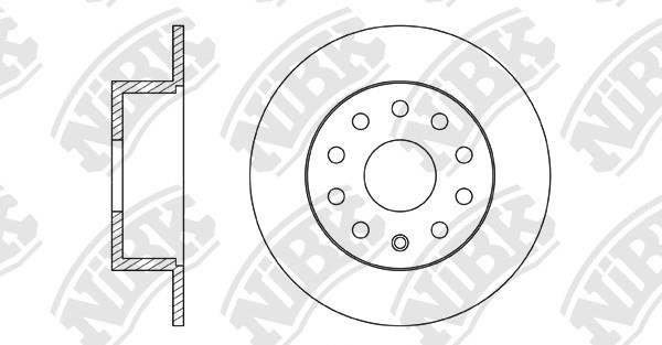 NiBK RN33004 Rear brake disc, non-ventilated RN33004