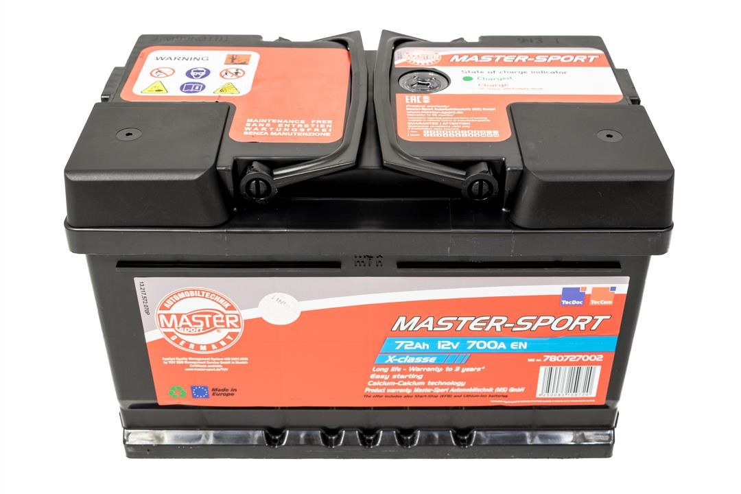 Master-sport 780727002 Battery Master-sport 12V 72AH 700A(EN) L+ 780727002