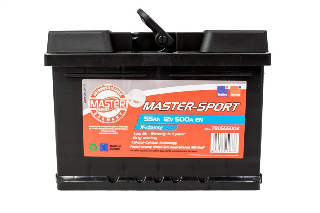 Master-sport 780555002 Battery Master-sport 12V 55AH 500A(EN) L+ 780555002