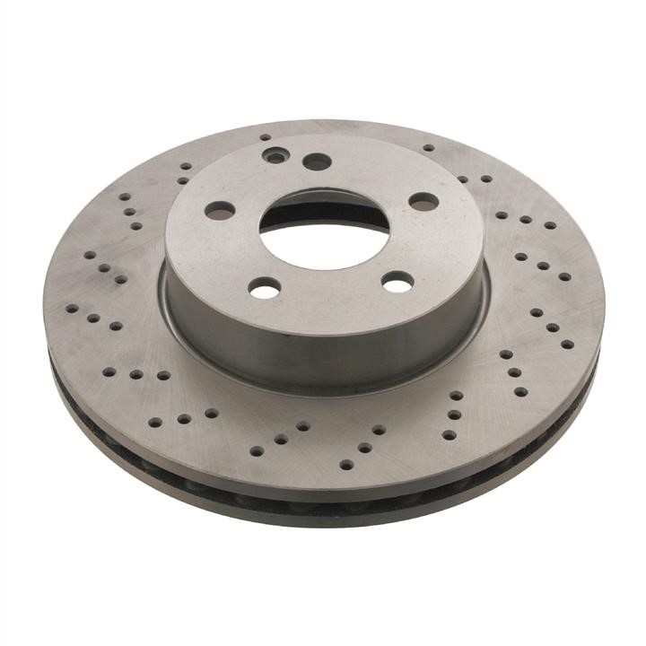 SWAG 10 93 0552 Ventilated brake disc with perforation 10930552