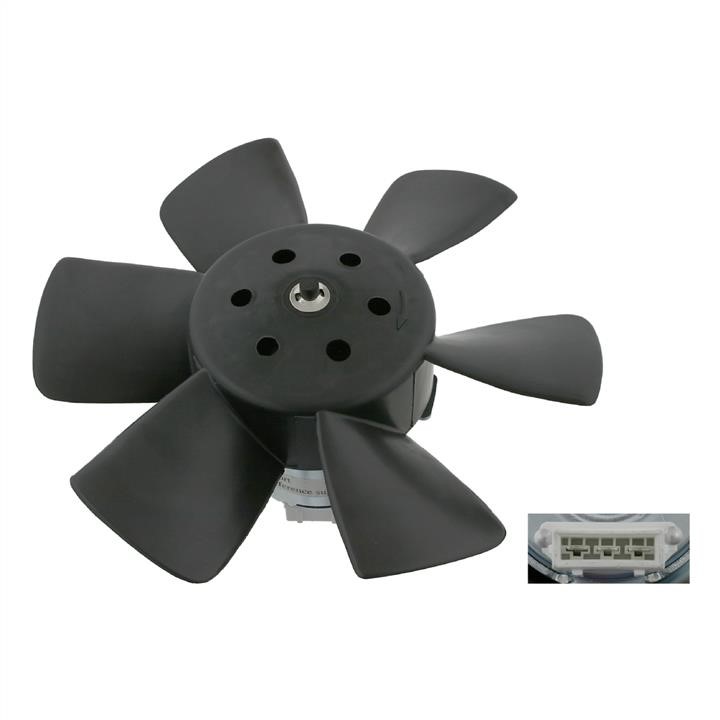 SWAG 30 90 6990 Hub, engine cooling fan wheel 30906990