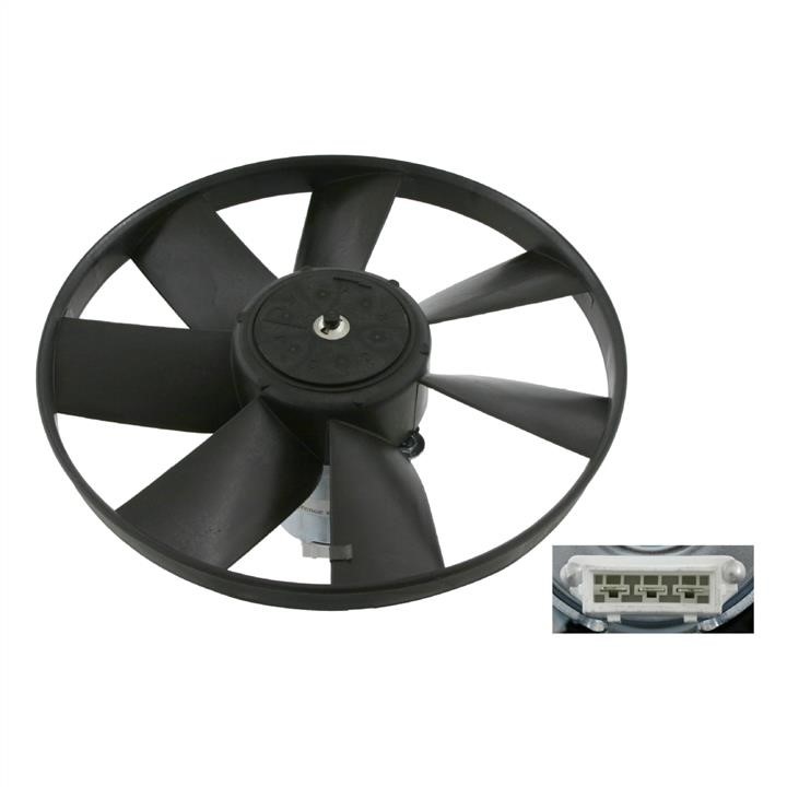 SWAG 30 90 6994 Hub, engine cooling fan wheel 30906994