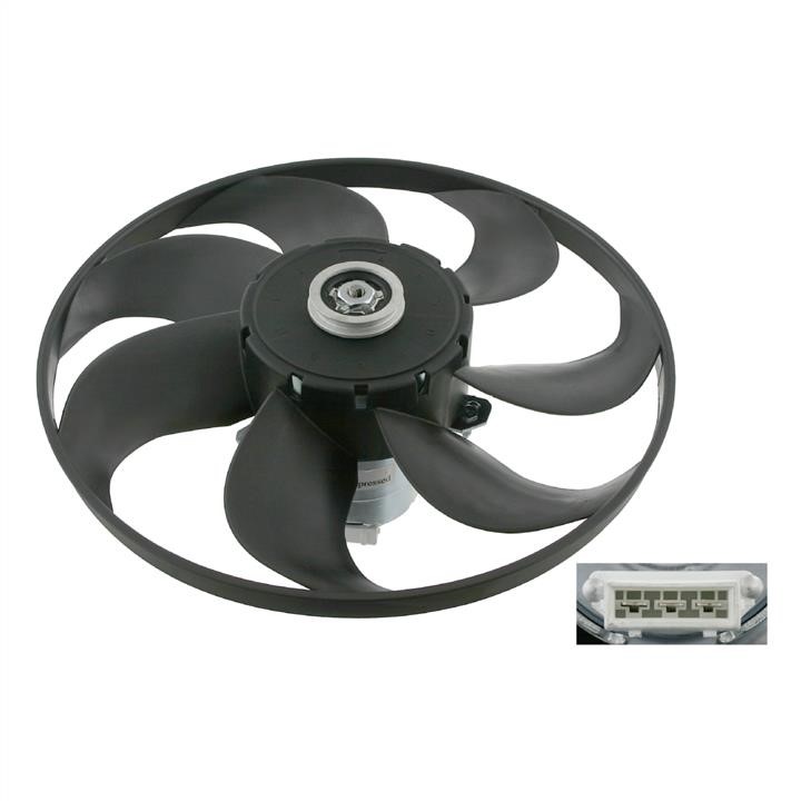 febi 14848 Hub, engine cooling fan wheel 14848