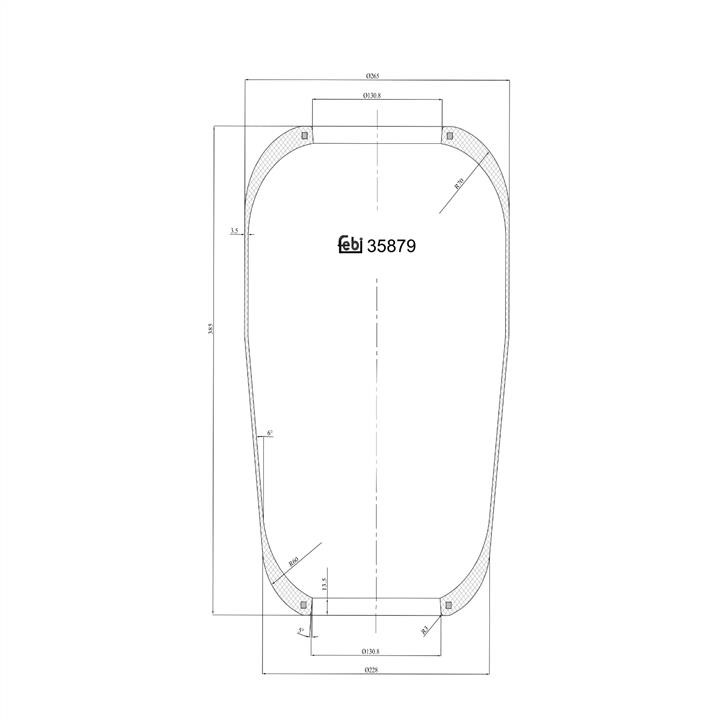 febi 35879 Boot, air suspension 35879