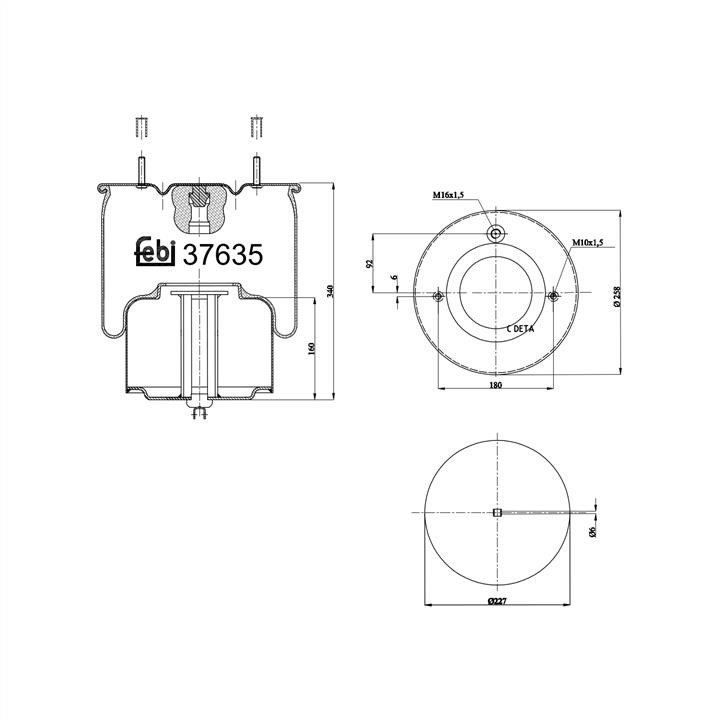 febi 37635 Boot, air suspension 37635