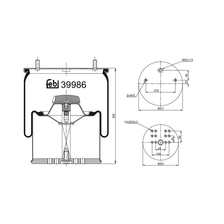 39986 febi Boot, air suspension