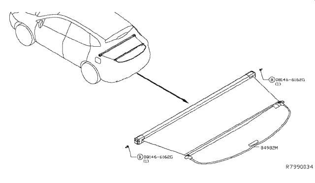 849829TG0A Nissan Luggage rack