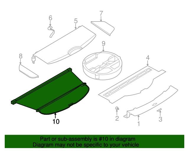 849829TG5A Nissan Luggage rack