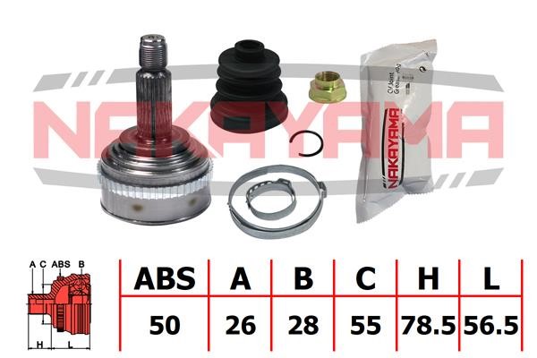 Nakayama NJ1247NY Constant velocity joint (CV joint), outer, set NJ1247NY