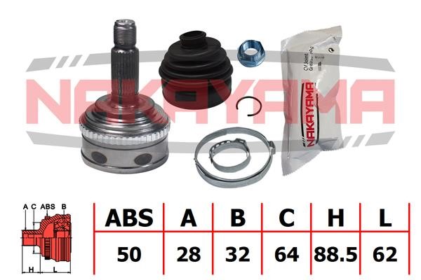 Nakayama NJ1265NY Constant velocity joint (CV joint), outer, set NJ1265NY