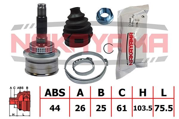 Nakayama NJ1390NY Constant velocity joint (CV joint), outer, set NJ1390NY