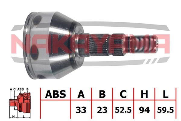 Nakayama NJ159NY Constant velocity joint (CV joint), outer, set NJ159NY