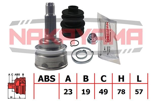 Nakayama NJ1759NY Constant velocity joint (CV joint), outer, set NJ1759NY