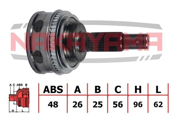 Nakayama NJ1793NY Constant velocity joint (CV joint), outer, set NJ1793NY