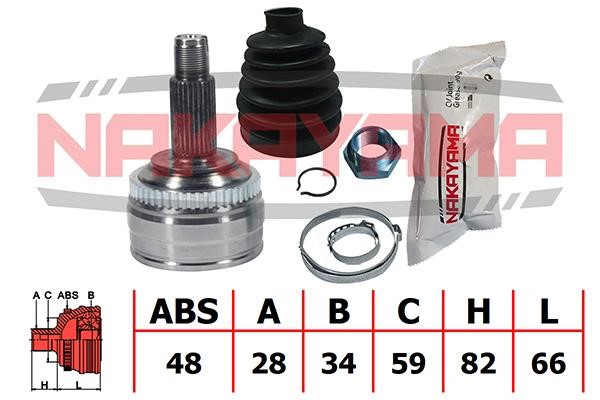 Nakayama NJ2110NY Constant velocity joint (CV joint), outer, set NJ2110NY