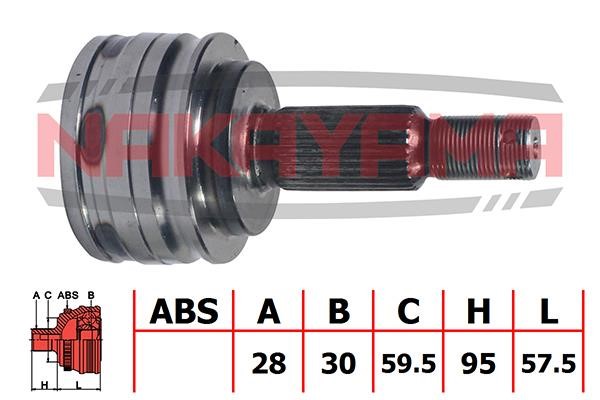 Nakayama NJ218NY Constant velocity joint (CV joint), outer, set NJ218NY