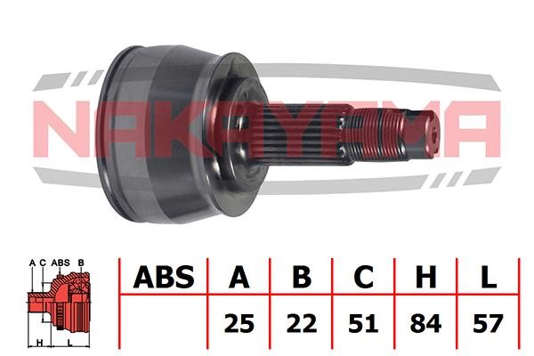 Nakayama NJ235NY Constant velocity joint (CV joint), outer, set NJ235NY